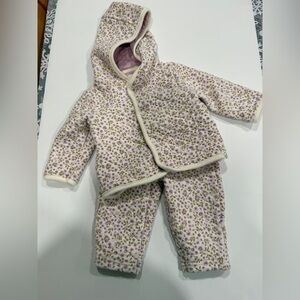 Carters Little Planet Baby Girls Floral Hooded SweatSuit- 3-6 month